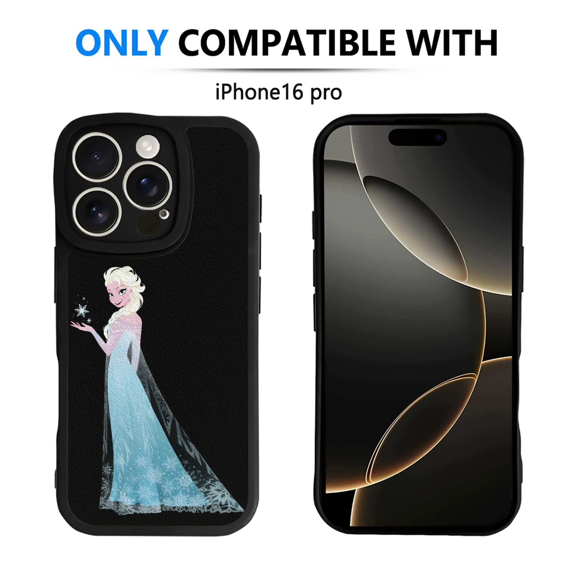 （画像用） アナと雪の女王 アンナ エルサ Frozen Anna Elsa 【iPhone 16シリーズ対応】シリコンスマホケース（レザー調） 材質：シリコン